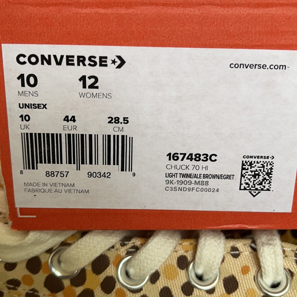 Converse Chuck 70 Hi Light Twine/Ale Brown/Egret MEN`S - Picture 16 of 16